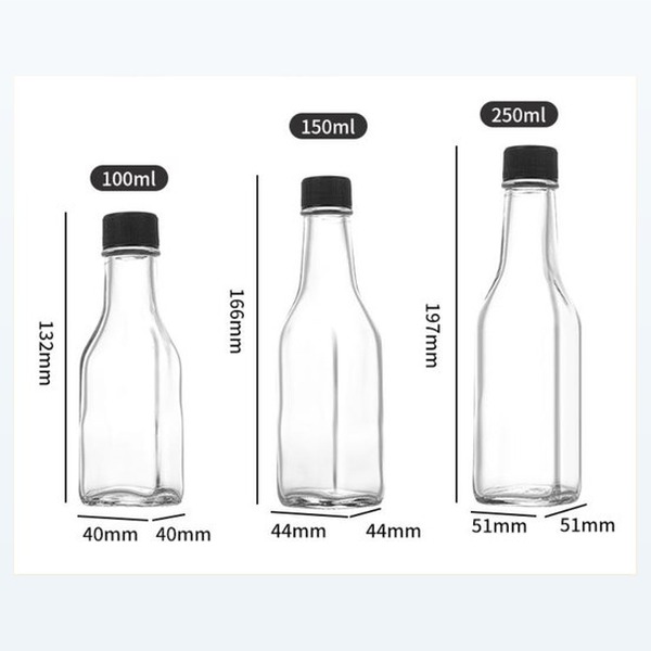 <bdi>100/150/250ml</bdi> square mini glass beverage bottle cold brew coffee bottle — wholesale glass packaging from Eaglebottle China factory