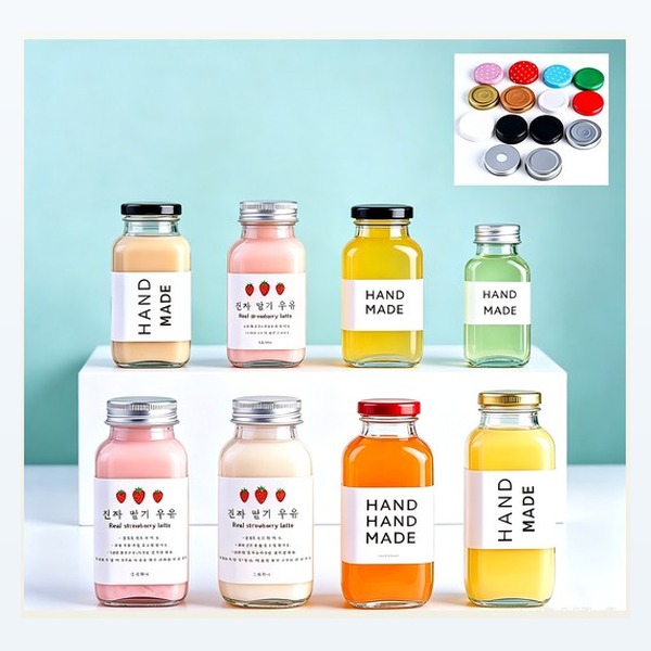 rainbow glass beverage bottle juice shot bottle مع lid — wholesale glass packaging from Eaglebottle China factory