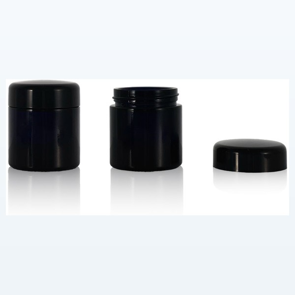 black glass child-resistant jar uv-blocking opaque storage — wholesale glass packaging from Eaglebottle China factory