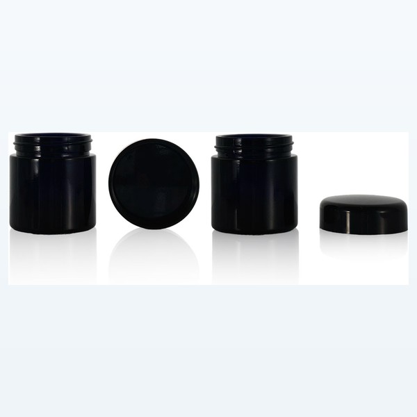 black glass child-resistant jar light-resistant cannabis storage — wholesale glass packaging from Eaglebottle China factory