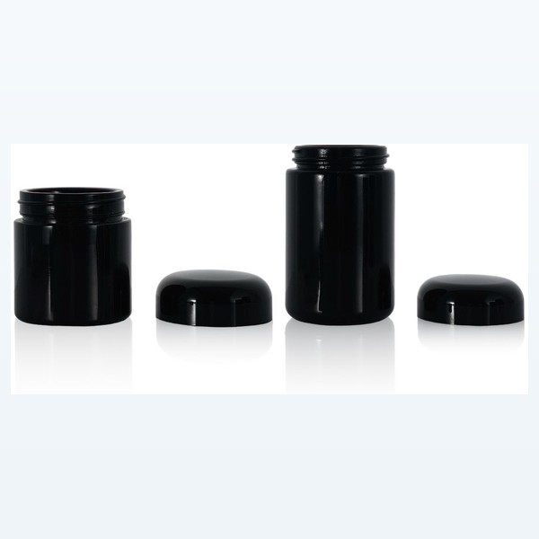 black glass child-resistant jar light-blocking flower container — wholesale glass packaging from Eaglebottle China factory