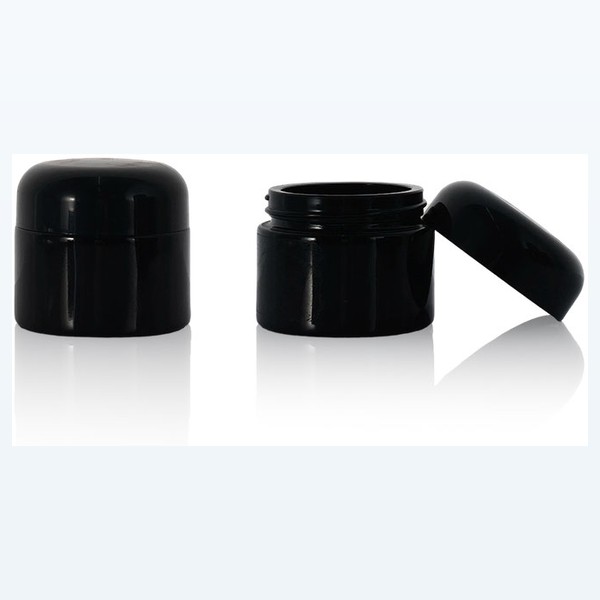 black glass child-resistant jar uv-blocking opaque storage — wholesale glass packaging from Eaglebottle China factory