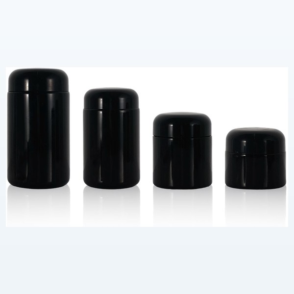 black glass child-resistant jar light-resistant cannabis storage — wholesale glass packaging from Eaglebottle China factory