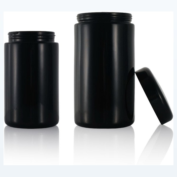 black glass child-resistant jar light-resistant cannabis storage — wholesale glass packaging from Eaglebottle China factory