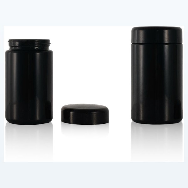 black glass child-resistant jar opaque black stash jar, wholesale — wholesale glass packaging from Eaglebottle China factory