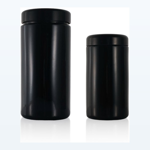 black glass child-resistant jar uv-blocking opaque storage — wholesale glass packaging from Eaglebottle China factory
