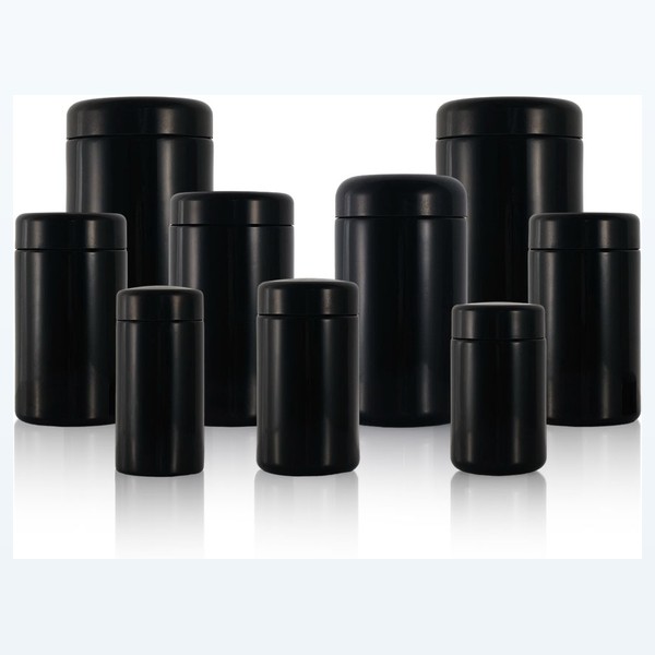 black glass child-resistant jar light-resistant cannabis storage — wholesale glass packaging from Eaglebottle China factory