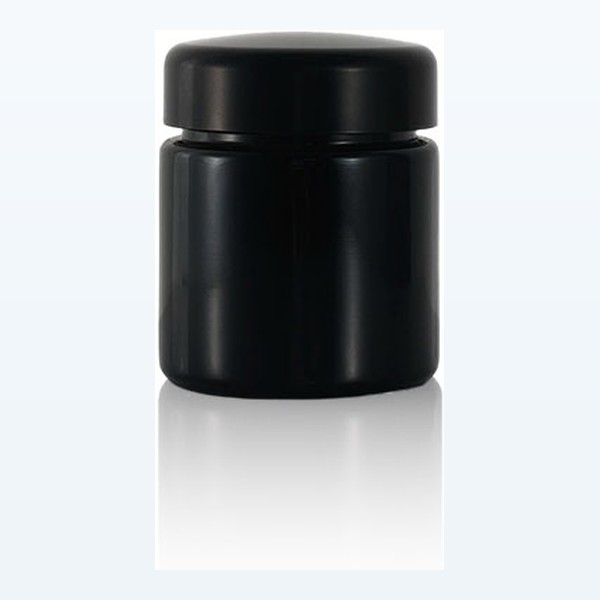 black glass child-resistant jar light-resistant cannabis storage — wholesale glass packaging from Eaglebottle China factory