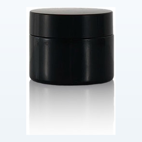 black glass child-resistant jar light-blocking flower container — wholesale glass packaging from Eaglebottle China factory