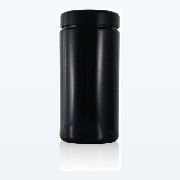 black glass child-resistant jar uv-blocking opaque storage — wholesale glass packaging from Eaglebottle China factory
