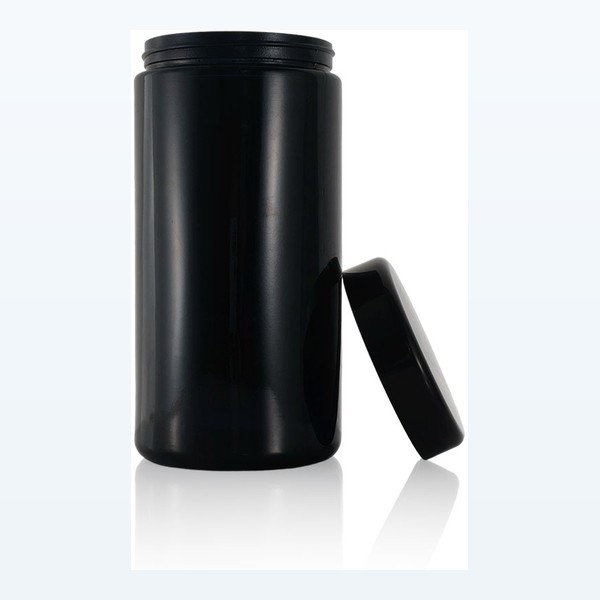 black glass child-resistant jar light-resistant cannabis storage — wholesale glass packaging from Eaglebottle China factory