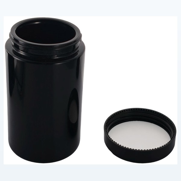 black glass child-resistant jar uv protection herb container — wholesale glass packaging from Eaglebottle China factory
