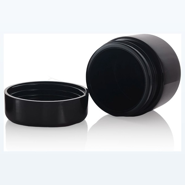 black glass child-resistant jar matte black airtight storage, bulk — wholesale glass packaging from Eaglebottle China factory