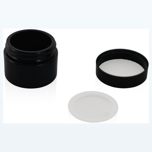 black glass child-resistant jar light-blocking flower container — wholesale glass packaging from Eaglebottle China factory
