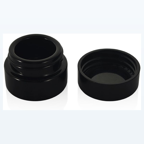 black glass child-resistant jar uv-blocking opaque storage — wholesale glass packaging from Eaglebottle China factory