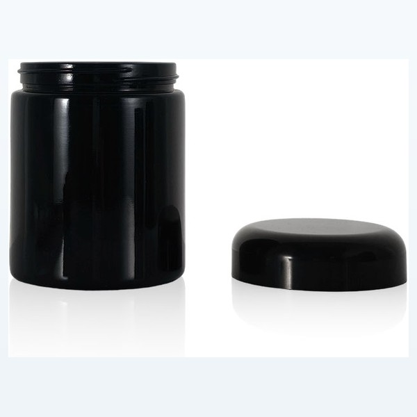 black glass child-resistant jar matte black airtight storage, bulk — wholesale glass packaging from Eaglebottle China factory