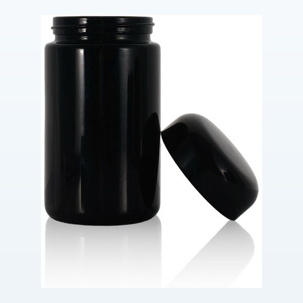 black glass child-resistant jar opaque black stash jar, wholesale — wholesale glass packaging from Eaglebottle China factory