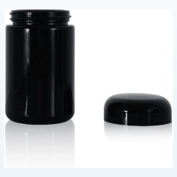 black glass child-resistant jar uv-blocking opaque storage — wholesale glass packaging from Eaglebottle China factory