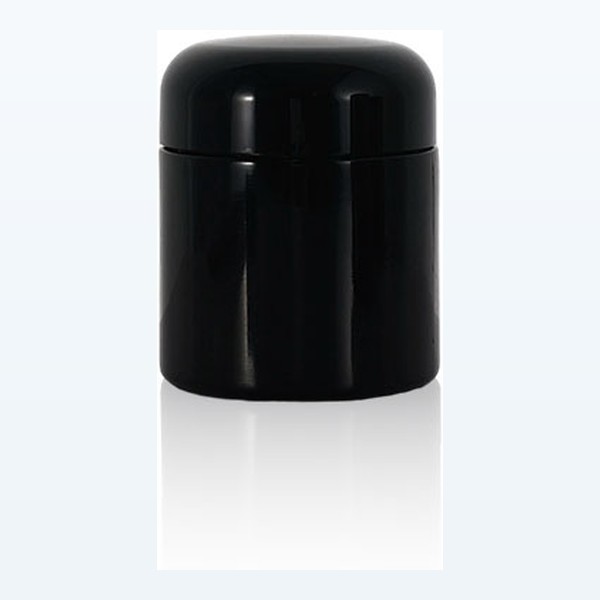black glass child-resistant jar uv protection herb container — wholesale glass packaging from Eaglebottle China factory