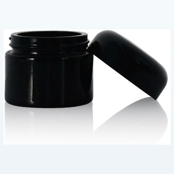 black glass child-resistant jar light-blocking flower container — wholesale glass packaging from Eaglebottle China factory