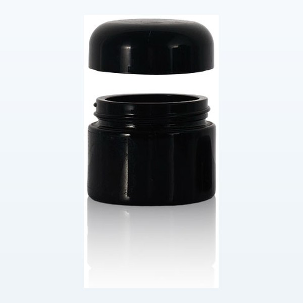 black glass child-resistant jar uv-blocking opaque storage — wholesale glass packaging from Eaglebottle China factory