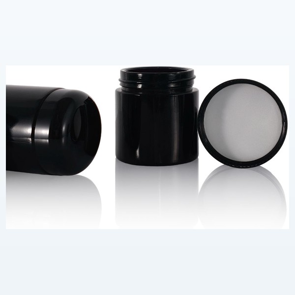 black glass child-resistant jar opaque black stash jar, wholesale — wholesale glass packaging from Eaglebottle China factory