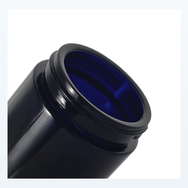 black glass child-resistant jar uv-blocking opaque storage — wholesale glass packaging from Eaglebottle China factory