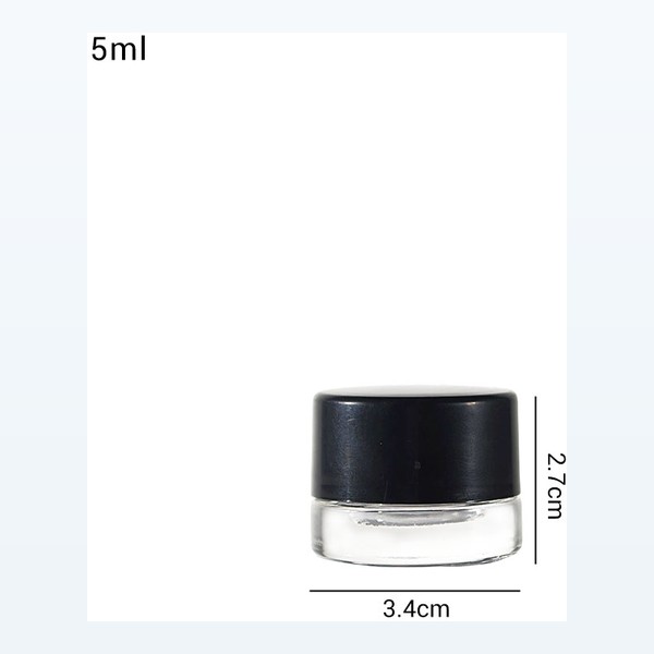 <bdi>5ml</bdi> round glass concentrate jar live resin container, bulk — wholesale glass packaging from Eaglebottle China factory