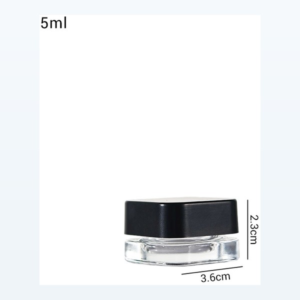 <bdi>5ml</bdi> square glass concentrate jar crumble & wax storage jar — wholesale glass packaging from Eaglebottle China factory