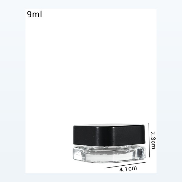 <bdi>9ml</bdi> square glass concentrate jar rosin & shatter storage — wholesale glass packaging from Eaglebottle China factory