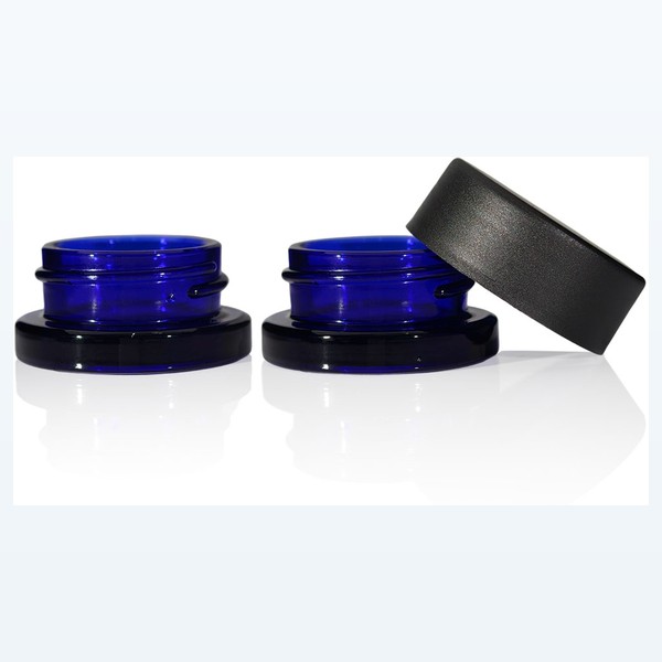 blue glass concentrate jar live resin container, bulk — wholesale glass packaging from Eaglebottle China factory