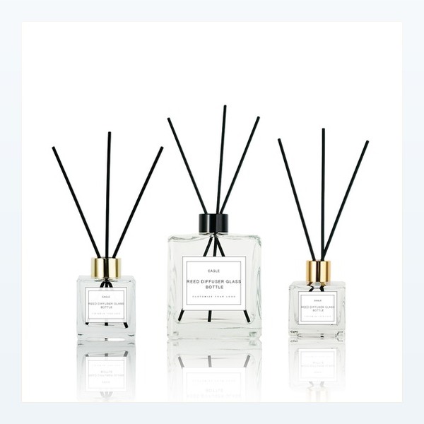 <bdi>50 ml</bdi> square glass reed diffuser bottle لـ reed sticks & rattan — wholesale glass packaging from Eaglebottle China factory