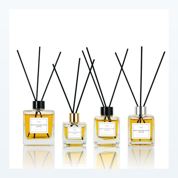 <bdi>100 ml</bdi> square glass reed diffuser bottle empty & refillable, wholesale — wholesale glass packaging from Eaglebottle China factory