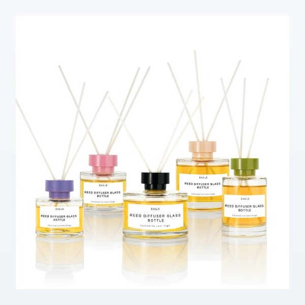 <bdi>50 ml</bdi> glass reed diffuser bottle مع collar neck — wholesale glass packaging from Eaglebottle China factory
