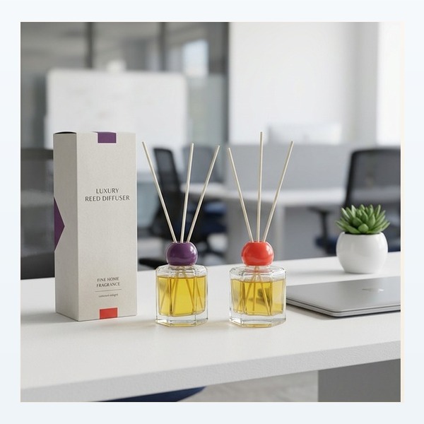 <bdi>50 ml</bdi> glass reed diffuser bottle مع collar neck — wholesale glass packaging from Eaglebottle China factory