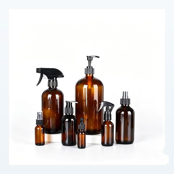amber round glass قطارة bottle مع glass ماصة — wholesale glass packaging from Eaglebottle China factory