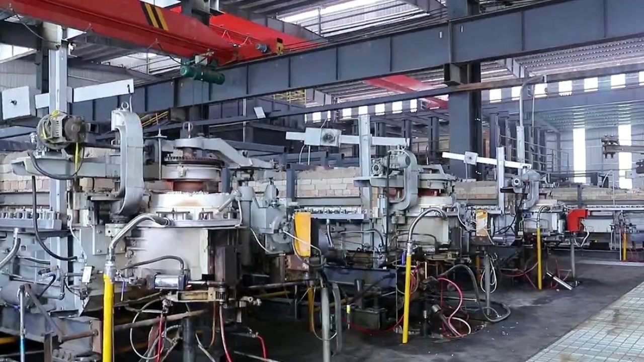 Vidrio bottle production workshop at Eagle Vidrio factory, Xuzhou, Jiangsu, China