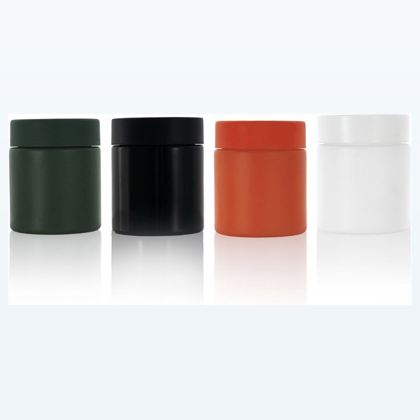 colored child-resistant glass flower jar child-proof dry herb container — wholesale glass packaging from Eaglebottle China factory