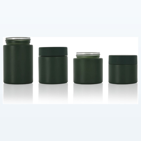 colored child-resistant glass flower jar smell-proof weed stash container — wholesale glass packaging from Eaglebottle China factory