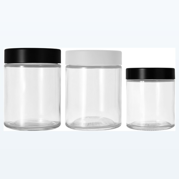 <bdi>16 oz</bdi> / <bdi>480ml</bdi> child-resistant glass flower jar smell-proof weed stash container — wholesale glass packaging from Eaglebottle China factory