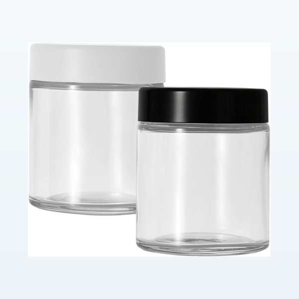 <bdi>3 oz</bdi> / <bdi>90ml</bdi> child-resistant glass flower jar smell-proof weed stash container — wholesale glass packaging from Eaglebottle China factory