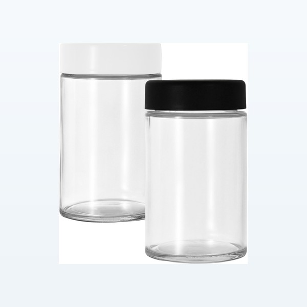 <bdi>6 oz</bdi> / <bdi>180ml</bdi> child-resistant glass flower jar child-proof dry herb container — wholesale glass packaging from Eaglebottle China factory