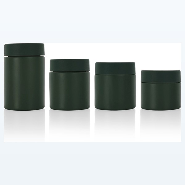 colored child-resistant glass flower jar airtight cannabis flower storage — wholesale glass packaging from Eaglebottle China factory