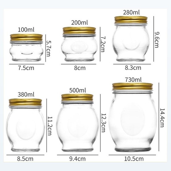<bdi>280ml</bdi> round glass food jar honey & jam jar, wholesale — wholesale glass packaging from Eaglebottle China factory