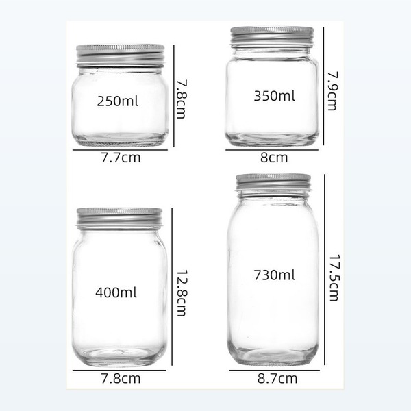 <bdi>250ml</bdi> round glass food jar spice & dry goods storage — wholesale glass packaging from Eaglebottle China factory