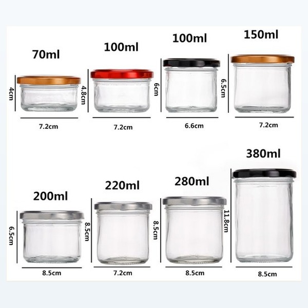 <bdi>70/100/150/200ml</bdi> mini glass food jar pantry storage container, bulk — wholesale glass packaging from Eaglebottle China factory