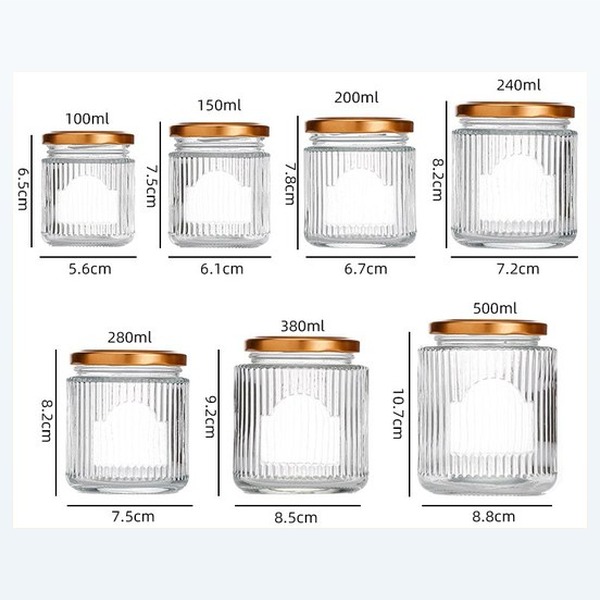<bdi>100/150/200/240/280/380/500ml</bdi> glass food jar jam & sauce jar مع twist lid — wholesale glass packaging from Eaglebottle China factory