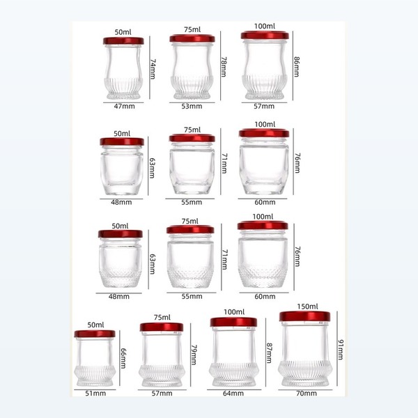 <bdi>50/75/100/150ml</bdi> mini mason glass food jar canning & preserving jar — wholesale glass packaging from Eaglebottle China factory