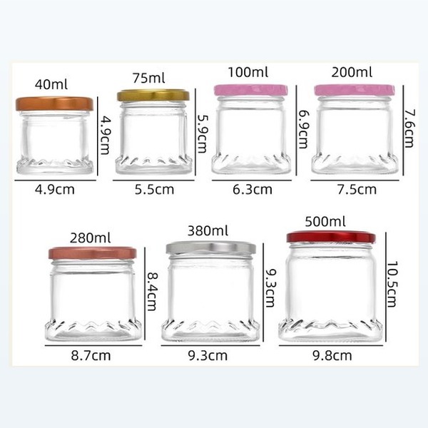 <bdi>40/75/100/200/280/380/500ml</bdi> glass food jar spice & dry goods storage — wholesale glass packaging from Eaglebottle China factory
