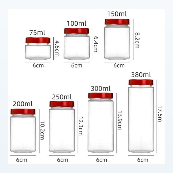 <bdi>75/100/150/200/250/300/380ml</bdi> glass food jar honey & jam jar, wholesale — wholesale glass packaging from Eaglebottle China factory
